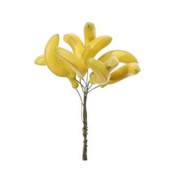 Banana artificiale TIMBA, 12 pezzi, giallo, 14cm