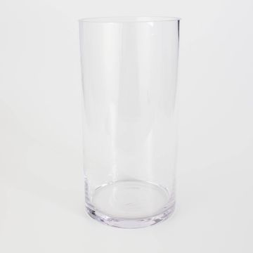 Vaso cilindrico in vetro SANSA EARTH, trasparente, 25cm, Ø15cm