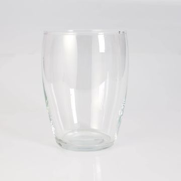 Vaso di vetro HENRY, rotondo e bulboso, trasparente, 19cm, Ø13,5cm
