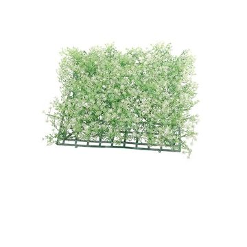 Siepe artificiale / Stuoia di velo di sposa DEBILE, bianco-verde, 26x26cm