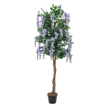 Maggiociondolo finto LESLIE tronchi veri, con fiori, lilla, 150cm