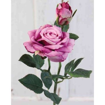 Rosa artificiale SINJE, viola, 35cm, Ø9cm