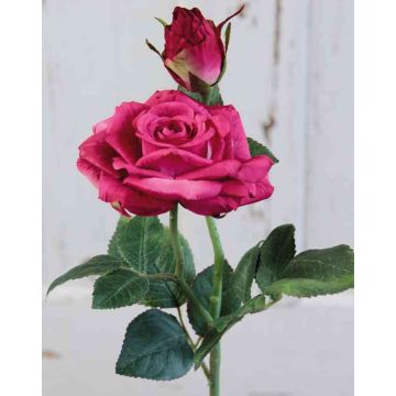 Rosa artificiale SINJE, rosa, 35cm, Ø9cm