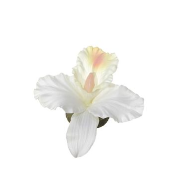 Orchidea Dendrobium Sonia artificiale CERIN, galleggiante, bianco crema, Ø14cm