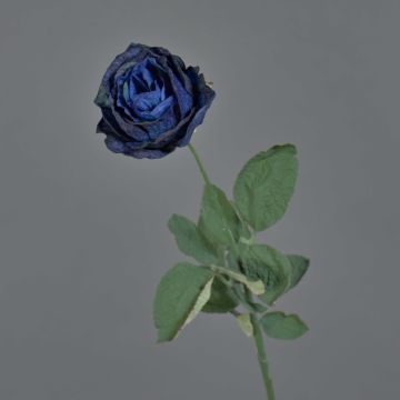 Rosa artificiale FREIDA, Eco Collection, blu reale, 65 cm, Ø 7 cm
