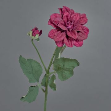 Ramo di fiori artificiali Dalia GINGER, Eco Collection, rosa scuro, 60 cm, Ø 10 cm