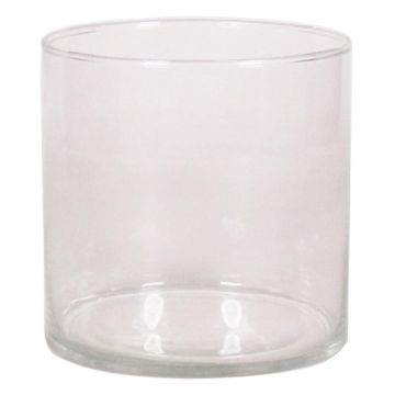 Portacandele cilindrico in vetro SANYA OCEAN, trasparente, 12 cm, Ø 12 cm