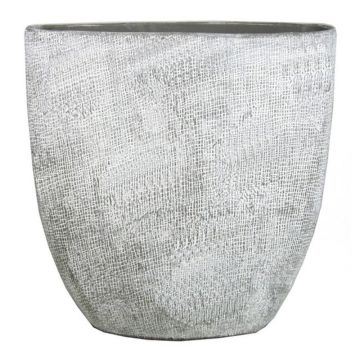 Coprivaso AGAPE, ceramica, ovale, con venature, grigio cemento, 51x17x57 cm