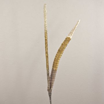 Foglie artificiali di aloe aristata ALESANDRO, glitter, marrone-oro, 95cm