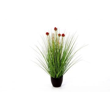 Allium finto AIDEN in vaso decorativo, rosso, 70cm