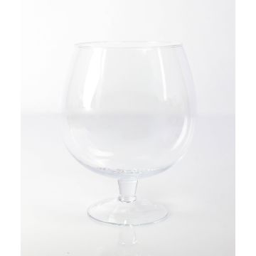 Bicchiere da cognac XXL LIAM su piede, vetro, trasparente, 24cm, Ø19cm