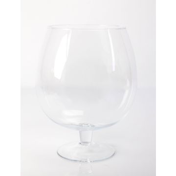 Bicchiere da cognac XXL LIAM su piede, vetro, trasparente, 30cm, Ø23cm