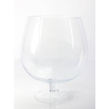 Bicchiere da cognac XXL LIAM su piede, vetro, trasparente, 38cm, Ø29cm