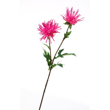 Crisantemo sintetico ESTELLE, fucsia, 70cm, Ø8-10cm