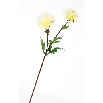 Crisantemo sintetico ESTELLE, crema, 70cm, Ø8-10cm
