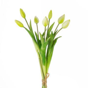 Mazzo di tulipani tessile LONA, bianco-verde, 45cm, Ø20cm