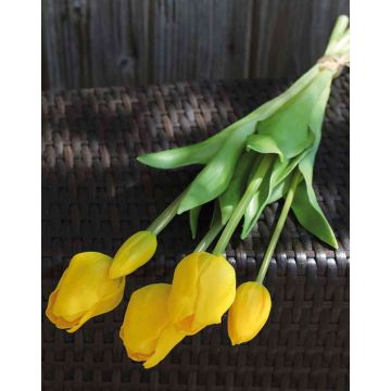 Mazzo di tulipani artificiali LONA, giallo-verde, 45cm, Ø15cm