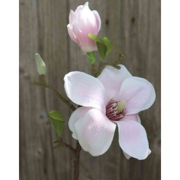 Magnolia finta FEMI, rosa tenue, 35cm, Ø12cm