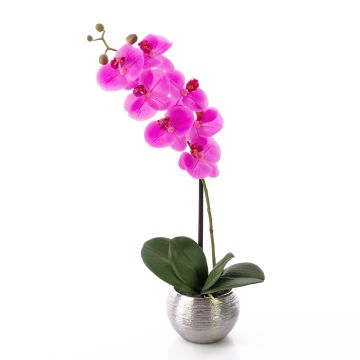 Orchidea Phalaenopsis artificiale EMILIA, vaso decorativo, rosa, 45cm