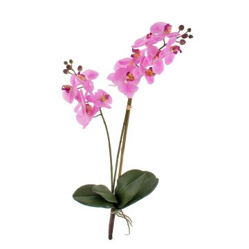 Orchidea finta CANDIDA su stelo, rosa, 65cm, Ø7-8cm