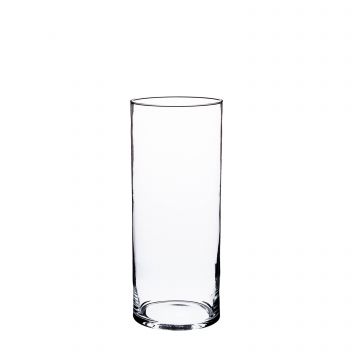 Vaso cilindrico di vetro SANYA FIRE, trasparente, 20cm, Ø10cm