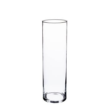Vaso cilindrico di vetro SANYA FIRE, trasparente, 25cm, Ø10cm