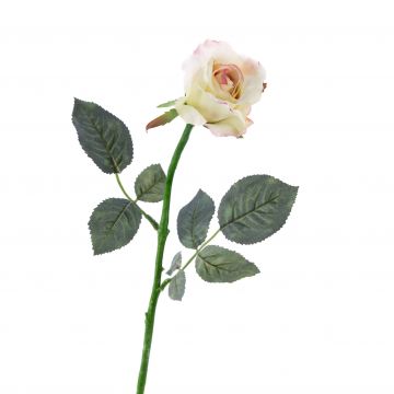 Rosa finta ELLI, rosa-bianco, 60cm, Ø8cm