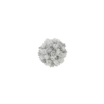 Pino a sfera di plastica ALESSIA, innevato, bianco, Ø15cm