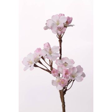 Ramo di melo sintetico OCHUKO, con fiori, bianco-rosa, 35cm