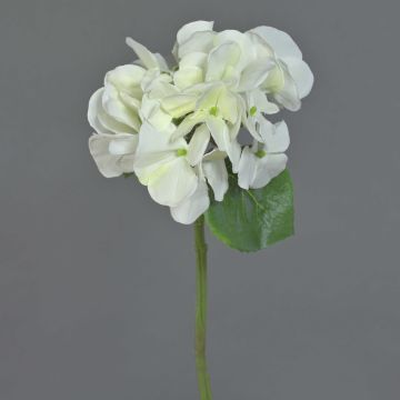 Ortensia artificiale CHIDORI, bianco-verde, 30cm, Ø13cm