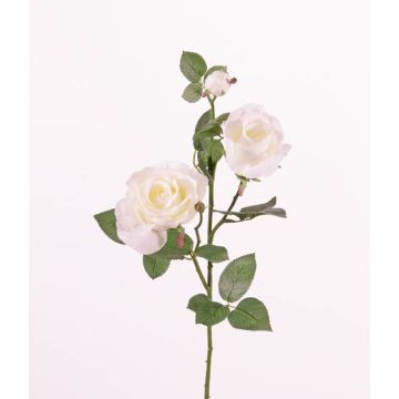 Ramo di rose artificiale ARIANE, bianco, 75cm, Ø7-10cm