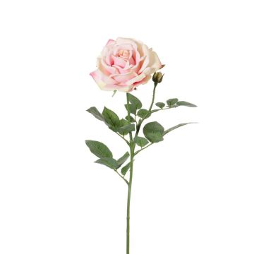 Rosa finta JANINE, rosa-giallo, 70cm, Ø12cm
