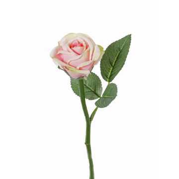 Rosa finta GABI, rosa-verde, 25cm, Ø5cm