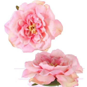 Fiore di rosa finta SASKIA, galleggiante, rosa, 5cm, Ø15cm