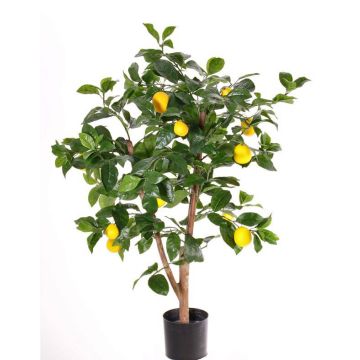 Limone sintetico ZYPRIAN, tronco vero, con frutti, verde, 85cm