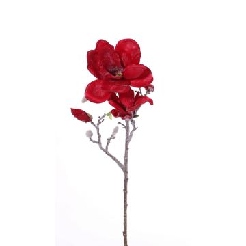 Magnolia finta SIMKA, ghiacciato, rosso, 60cm, Ø8-15cm