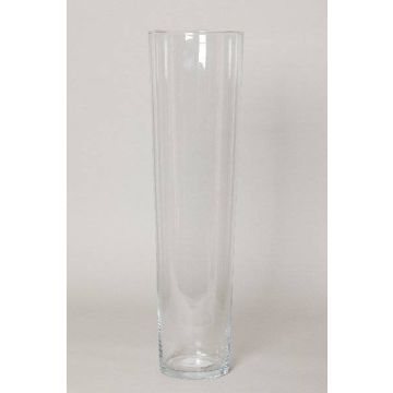 Vaso di vetro AMNA OCEAN, conico, trasparente, 70cm, Ø17cm