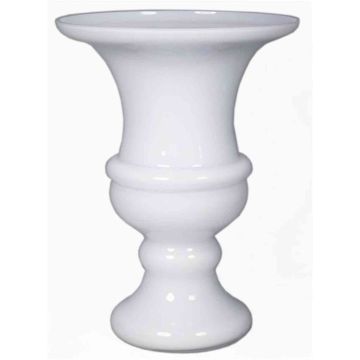 Vaso su supporto SONJA, vetro, bianco, 23cm, Ø16,5cm