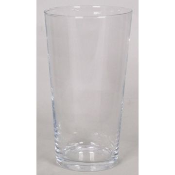 Vaso di vetro AMNA OCEAN, conico, trasparente, 25cm, Ø14cm
