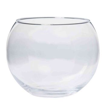 Vaso di vetro TOBI OCEAN, sfera, trasparente, 17,5cm, Ø19cm