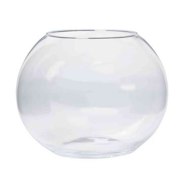 Vaso di vetro TOBI OCEAN, sfera, trasparente, 20cm, Ø25cm