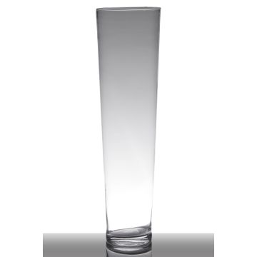 Vaso da terra alto e sottile LORENA in vetro, trasparente, 70cm, Ø19cm