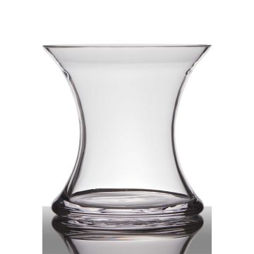 Vaso di vetro a forma di clessidra LIZET, trasparente, 15cm, Ø15cm