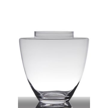 Elegante vaso di vetro LACEY, trasparente, 35cm, Ø35cm