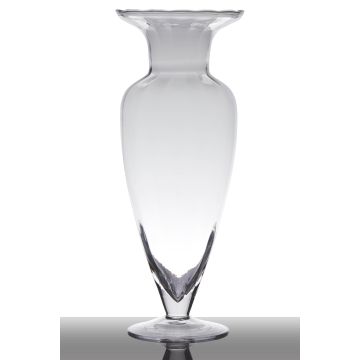 Vaso anfora in vetro KENDRA con supporto, trasparente, 43cm, Ø17cm