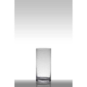 Vaso di vetro con bolle SANUA, cilindro, trasparente, 26cm, Ø12cm