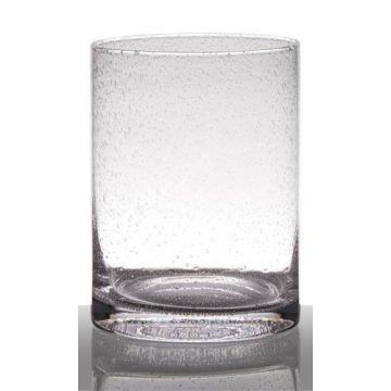 Vaso di vetro con bolle SANUA, cilindro, trasparente, 20cm, Ø15cm