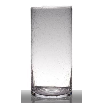 Vaso di vetro con bolle SANUA, cilindro, trasparente, 40cm, Ø19cm