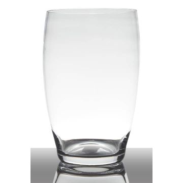 Vaso di vetro HENRY, rotondo e bulboso, trasparente, 25cm, Ø15cm