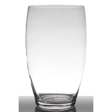 Vaso di vetro HENRY, rotondo e bulboso, trasparente, 36cm, Ø19cm